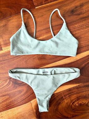 MIKOH Sage Green Bikini Set Size XS